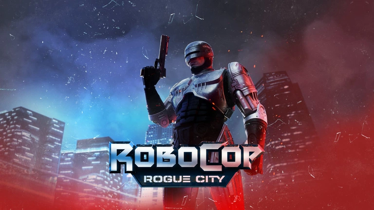 RoboCop: Rogue City logo in dark shades of red