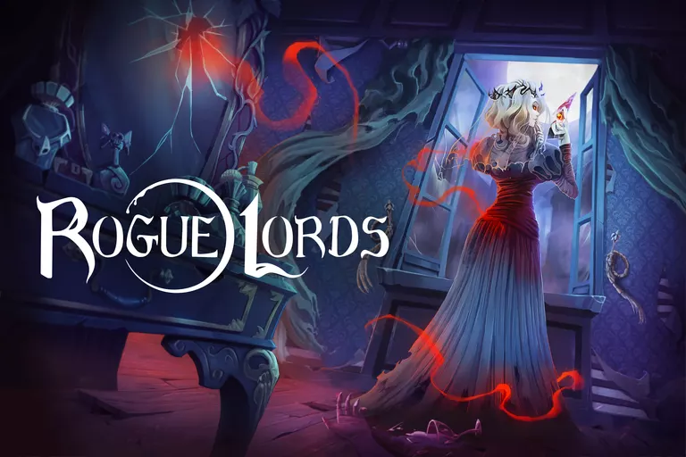 Rogue Lords game art showing a woman standing in front of a window.