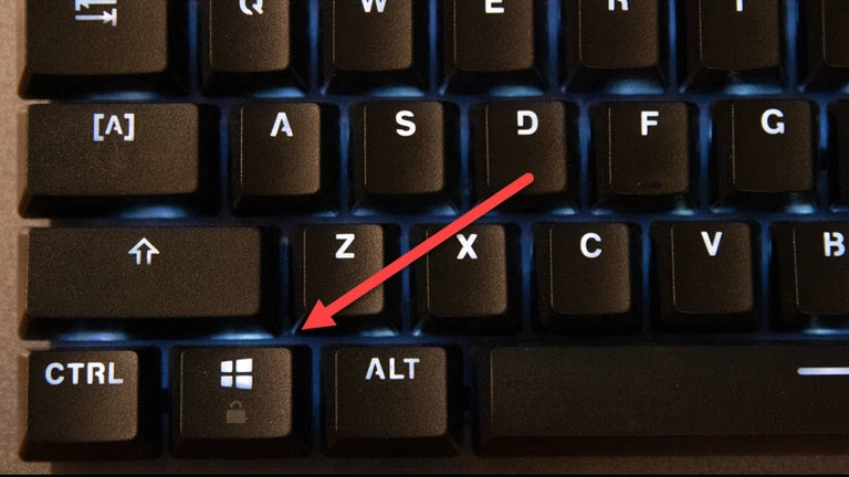 Windows key on a keyboard