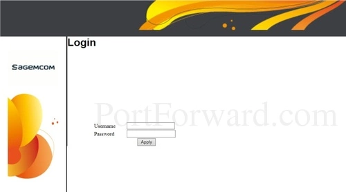 Sagemcom Fast 3284 Login
