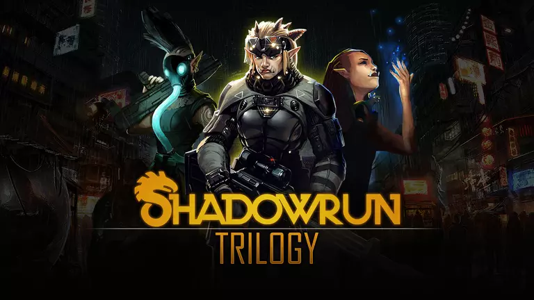 Shadowrun Trilogy game art showing the characters.
