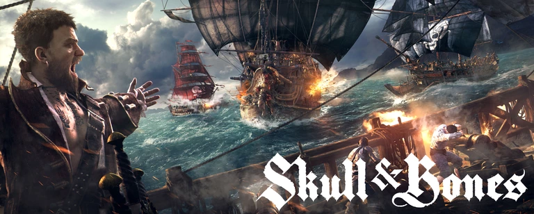 Skull & Bones artwork featuring pirates in battle at sea
