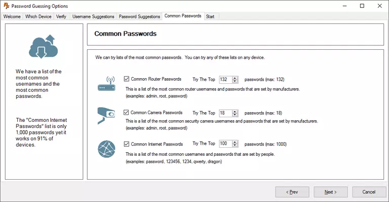 Find Password Common Passwords