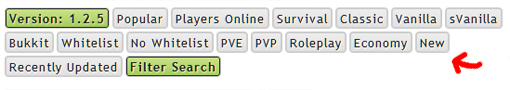 minecraft-server-list.com view new servers button