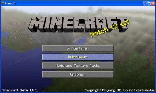 Minecraft title screen