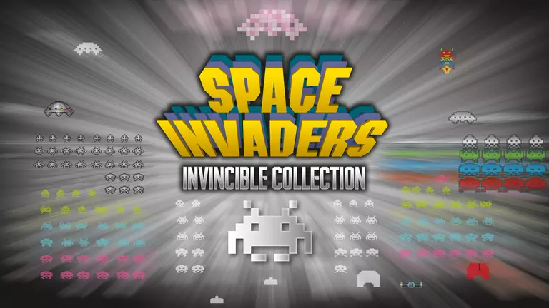 Space Invaders Invincible Collection game art with zoom effect.