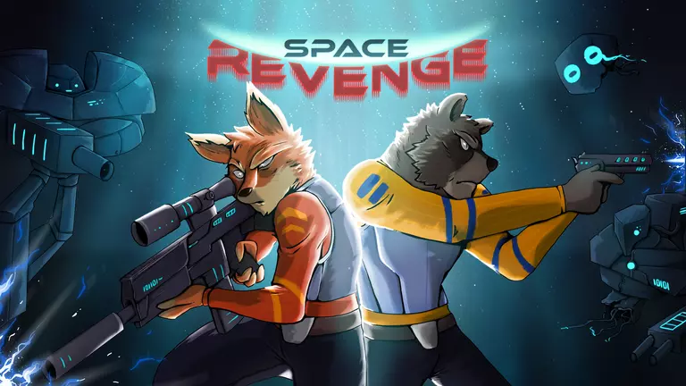 Space Revenge characters fighting against enemies.