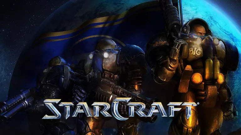 StarCraft game artwork featuring a team of Terrans