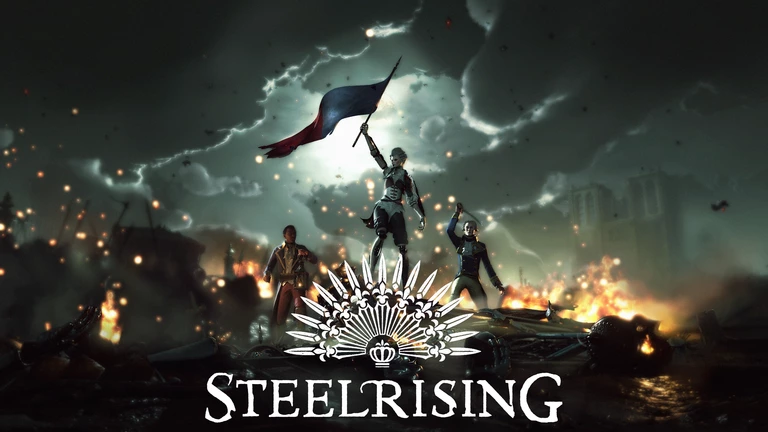 Steelrising characters holding a victory flag.