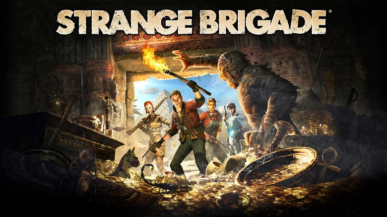Strange Brigade game art showing characters discovering treasure.