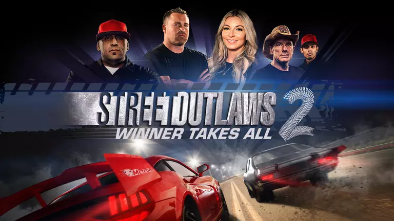 Street Outlaws 2: Winner Takes All characters and drag racing cars.