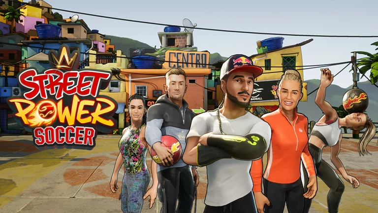 Street Power Soccer game artwork featuring players from the game