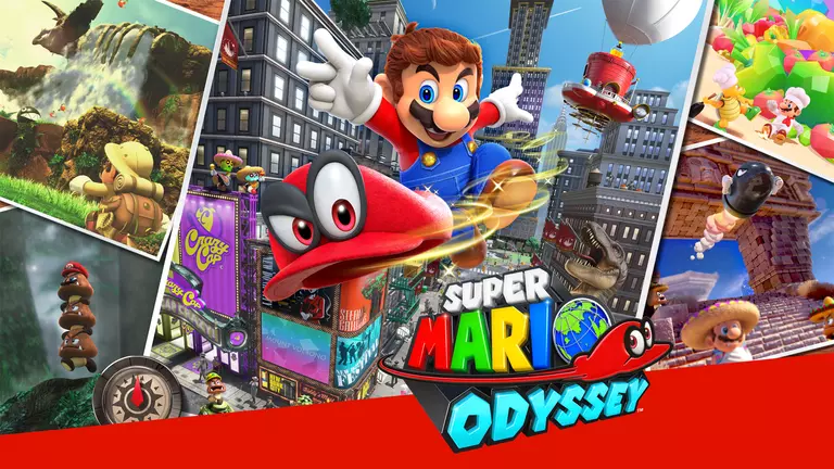Super Mario Odyssey artwork featuring Mario and Cappy