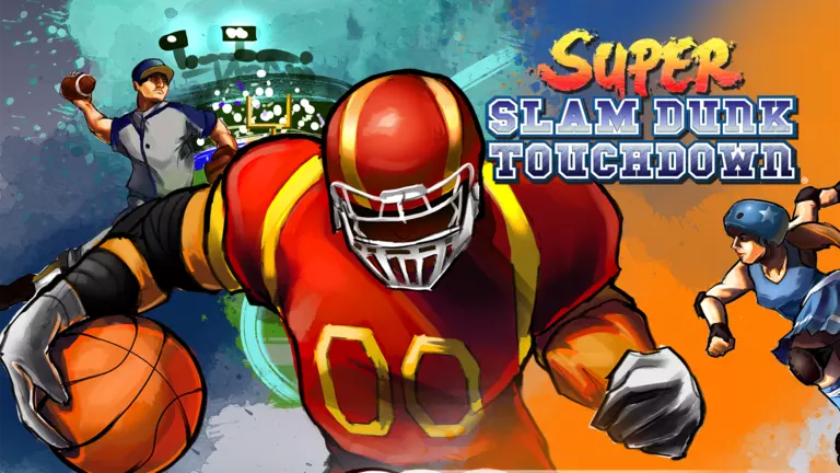 Super Slam Dunk Touchdown players in a mash-up of sports and uniforms.