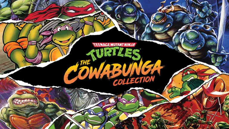 Teenage Mutant Ninja Turtles: The Cowabunga Collection cover featuring artwork from the various games
