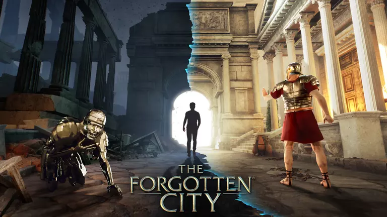 The Forgotten City game art showing buildings and ruins.