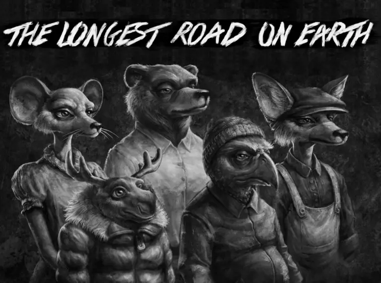 The Longest Road on Earth game art showing characters