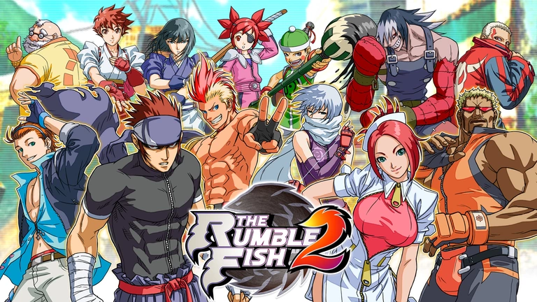 The Rumble Fish 2 game cover artwork featuring various fighters