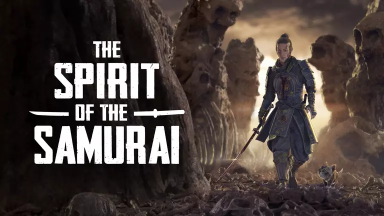 The Spirit of the Samurai game cover artwork featuring Takeshi and Chisai