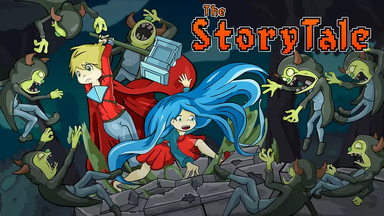 The StoryTale game art showing characters fighting against enemies.