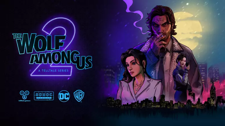 The Wolf Among Us 2: A Telltale Series cover artwork featuring Bigby and others from the game