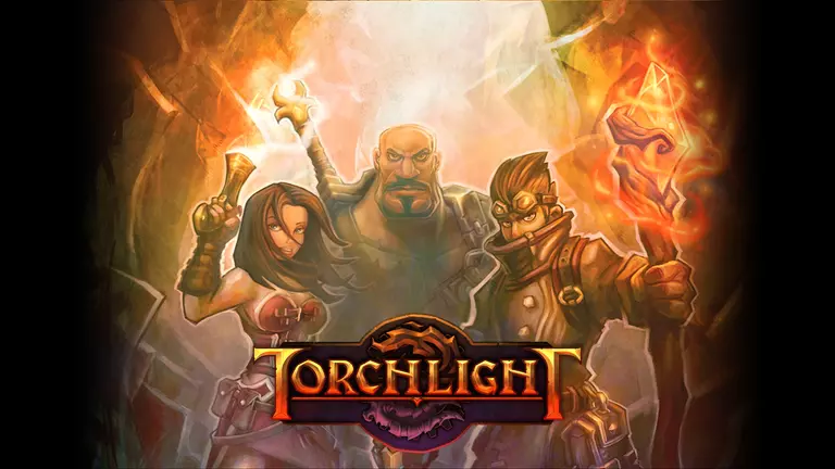 Torchlight game artwork featuring the Vanquisher, Destroyer, and Alchemist character classes