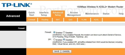 Настройка firewall tp link