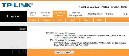 TP-Link TD-W8901N Firewall