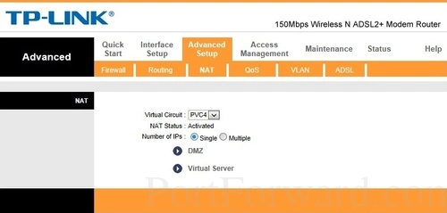 TP-Link TD-W8901N NAT