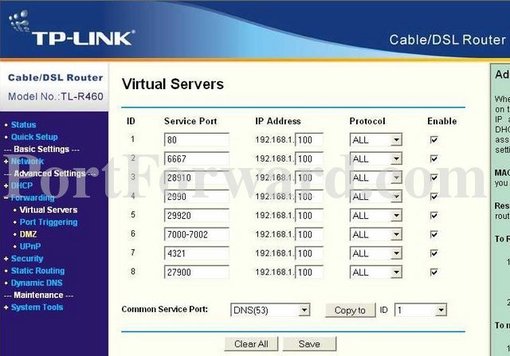 Как открыть порты на роутере tp link