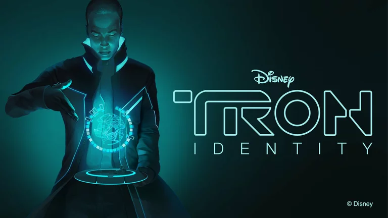 TRON: Identity game artwork featuring the detective program Query