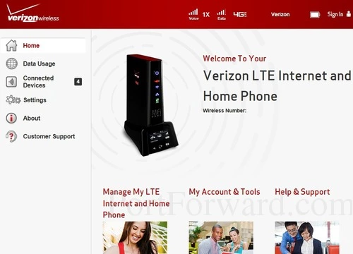 Verizon T1114 Home - Logged Out