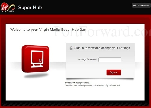 Virgin Media Super Hub 2ac Login