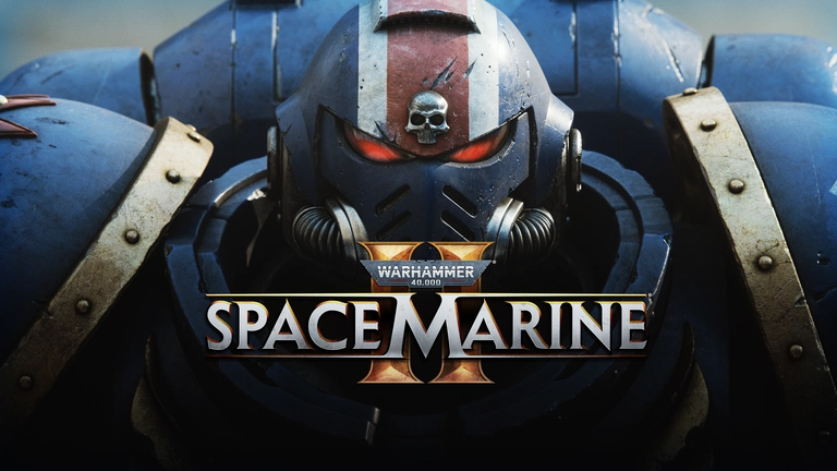 Warhammer 40,000: Space Marine II artwork featuring a space marine in armor