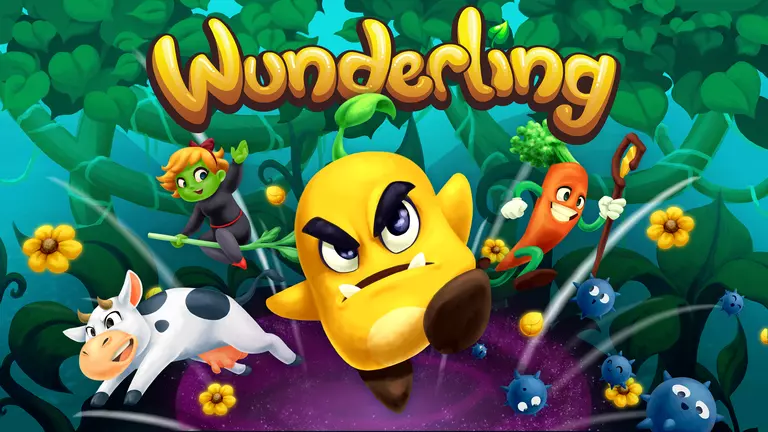 Wunderling game art showing characters running and jumping.