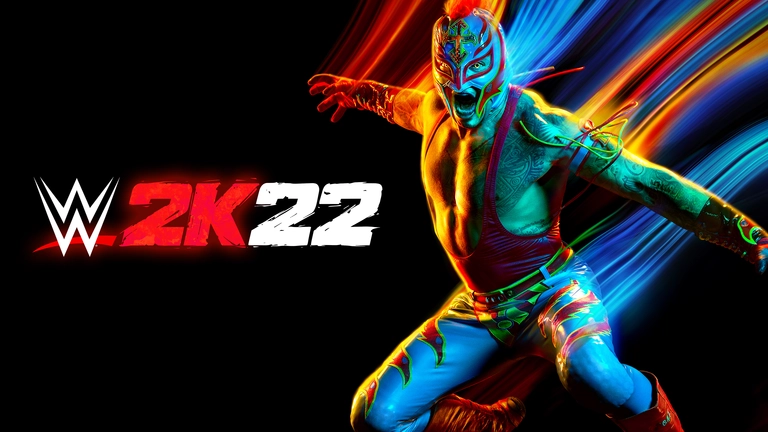 WWE 2K22 cover art featuring Rey Mysterio