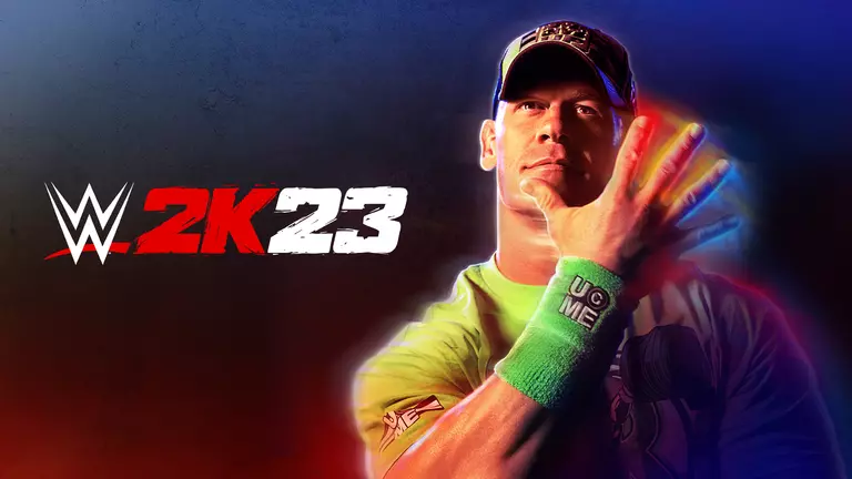 WWE 2K23 game cover artwork featuring John Cena