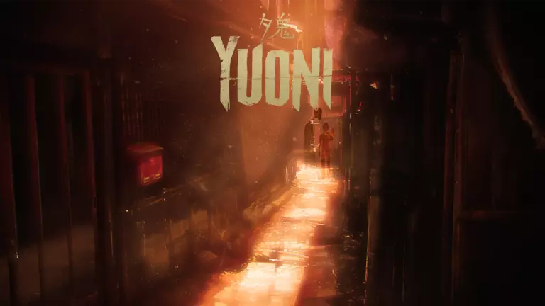 Yuoni game art showing a player in an alley.