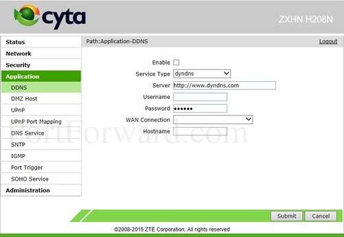 Настройка порта lan4 в модеме zxhn h208n под интернет